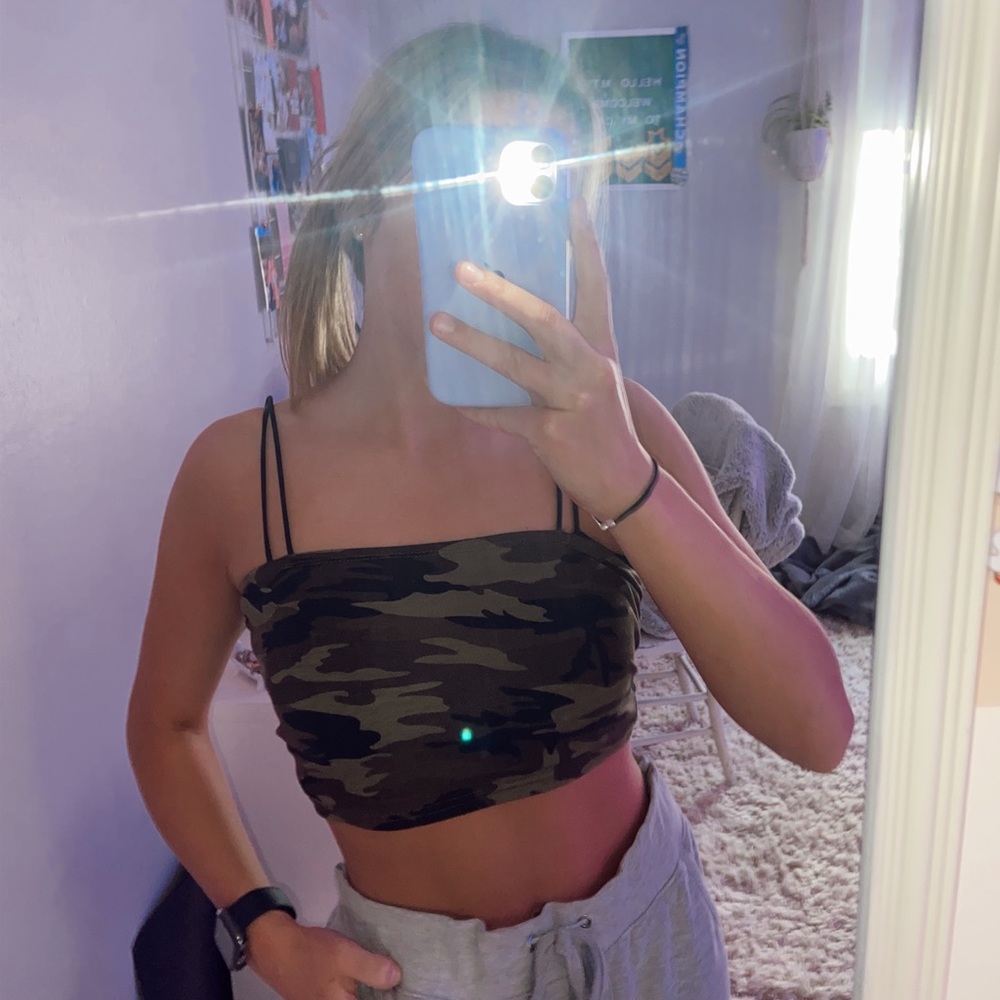 Shein Army Patterned Top